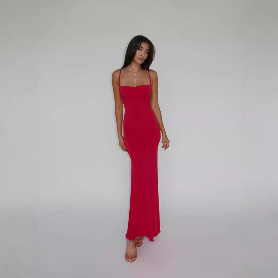 Women’s One-Shoulder Backless Slim Elegant Dress