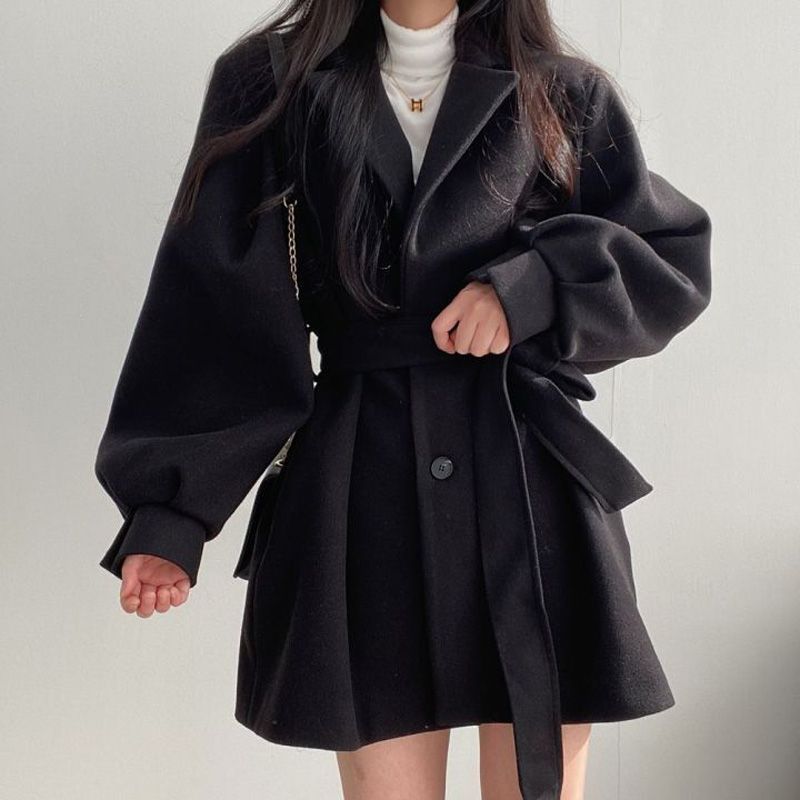 Women’s Chic Mid-Length Woolen Coat