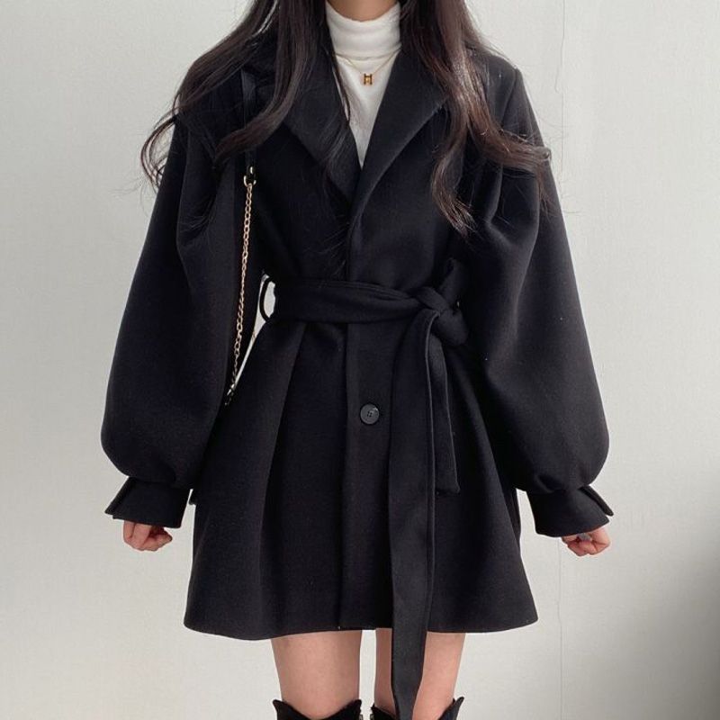 Women’s Chic Mid-Length Woolen Coat