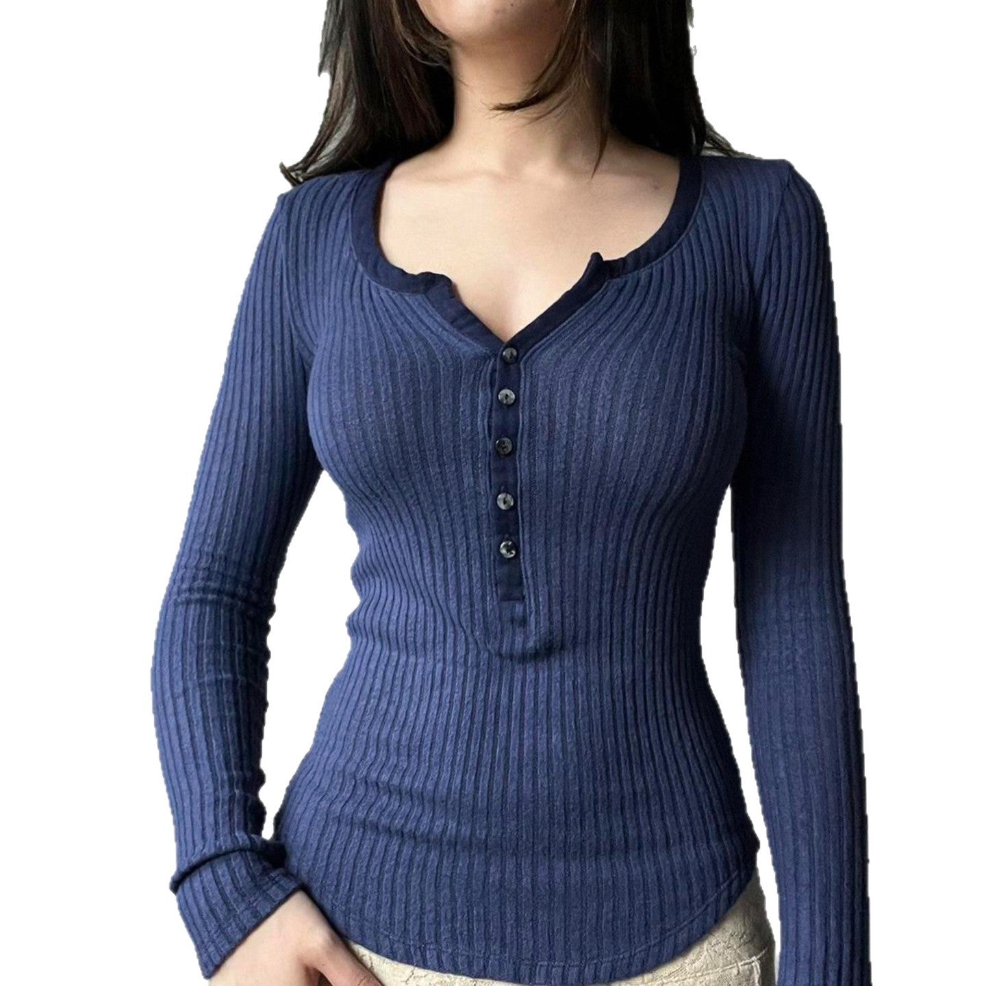 Women’s Ribbed Knit Slim Fit Sweater