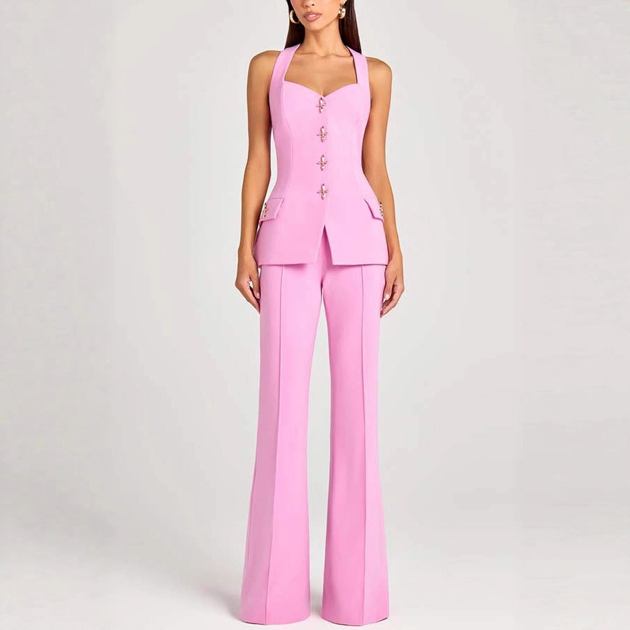 Women’s Elegant Long Sleeve Blazer Pants Set