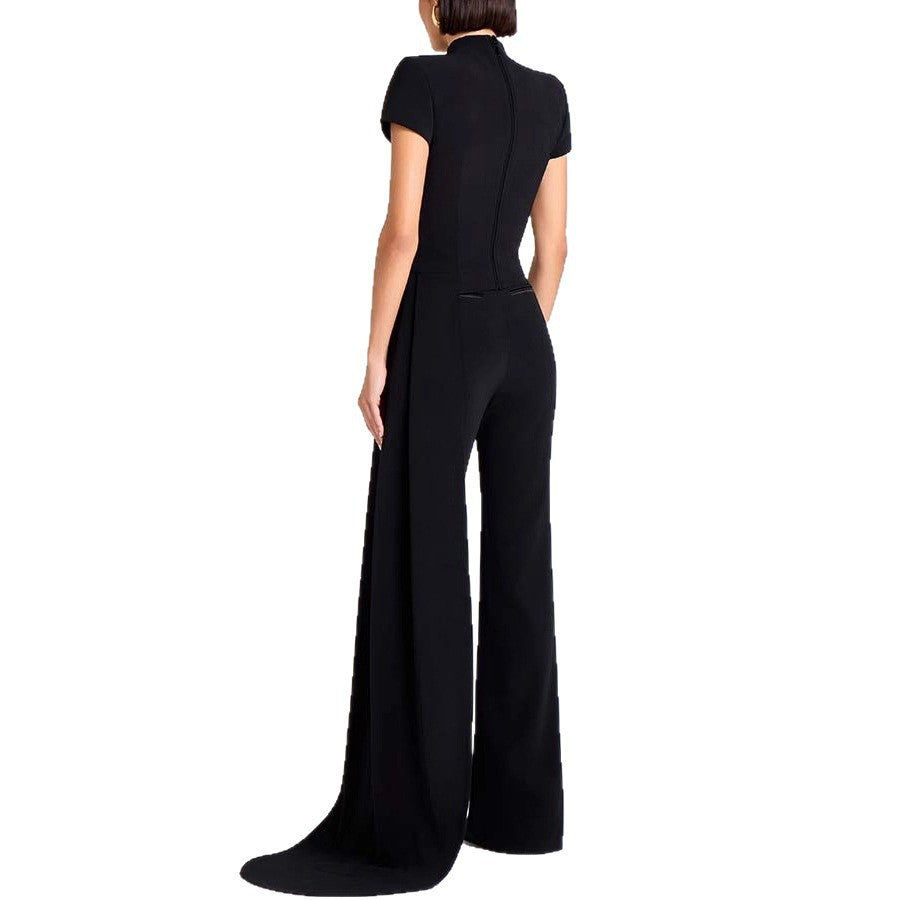 Women’s High Neck Short Sleeve Pants Set