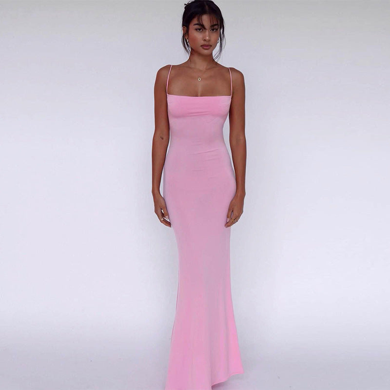 Women’s One-Shoulder Backless Slim Elegant Dress