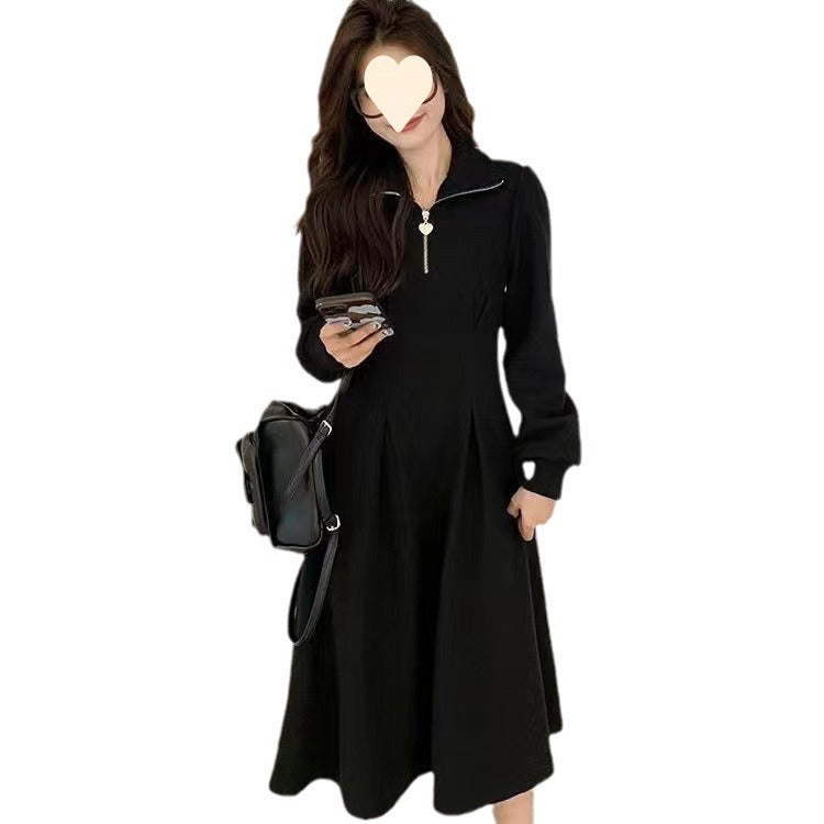 Women’s Plus Size Waffle Knit Waist-Cinching Dress