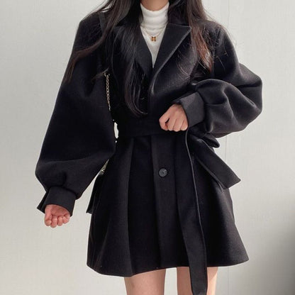 Women’s Chic Mid-Length Woolen Coat
