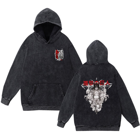 Vintage Attack on Titan Cotton Hoodie