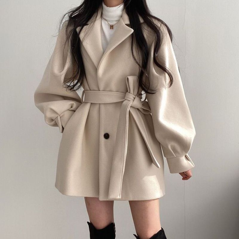 Women’s Chic Mid-Length Woolen Coat