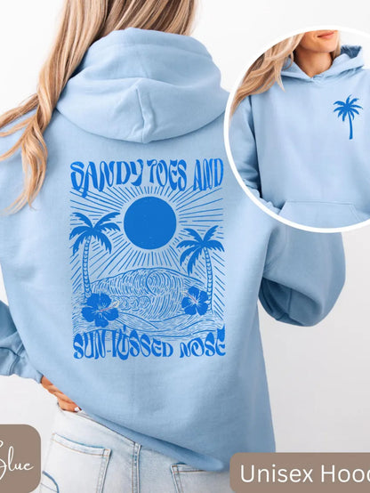 Girls’ Palm Print Purple Bauhinia Hoodie Dress