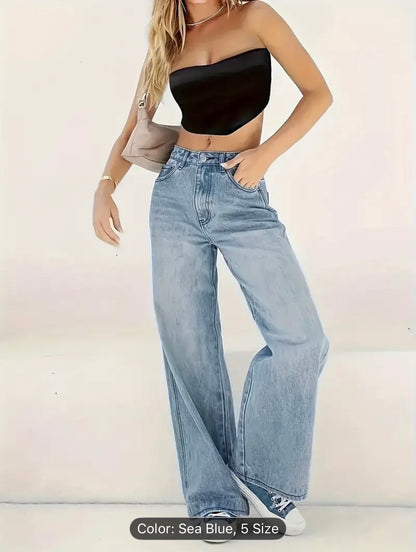 Women's Casual Wide Leg Jeans