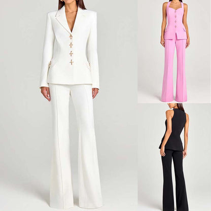 Women’s Elegant Long Sleeve Blazer Pants Set
