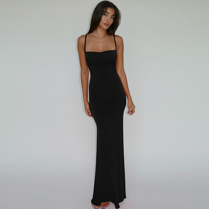 Women’s One-Shoulder Backless Slim Elegant Dress