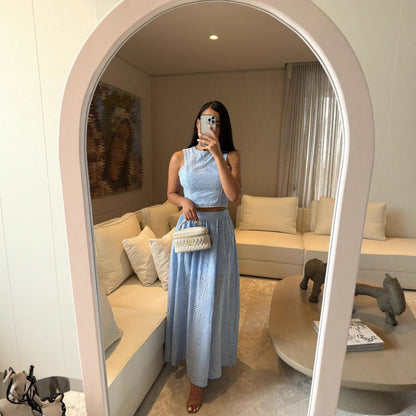 Women’s Lace Hem Camisole Skirt Two-Piece Set