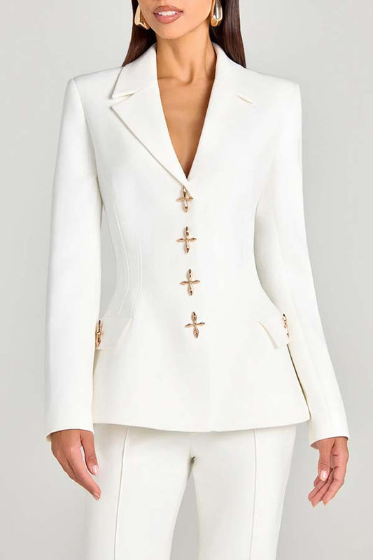 Women’s Elegant Long Sleeve Blazer Pants Set