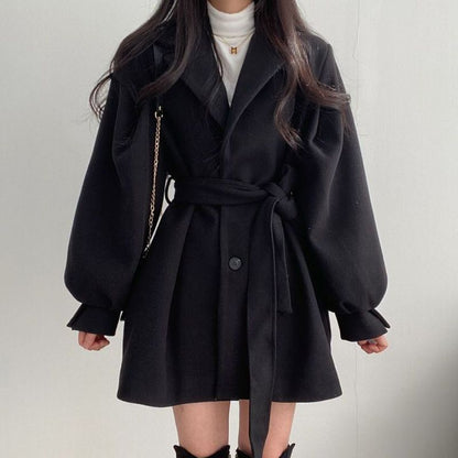Women’s Chic Mid-Length Woolen Coat