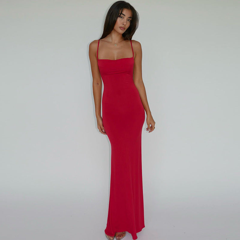 Women’s One-Shoulder Backless Slim Elegant Dress