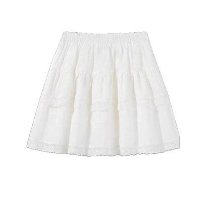 Women’s High Waist Lace A-Line Short Skirt