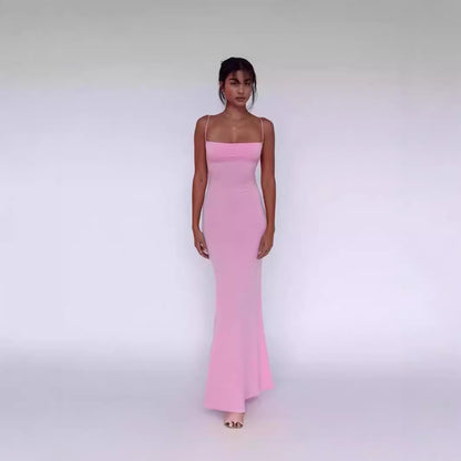 Women’s One-Shoulder Backless Slim Elegant Dress