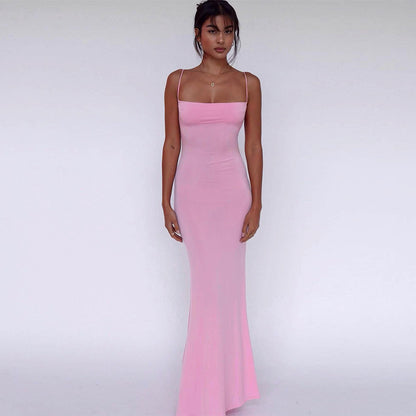 Women’s One-Shoulder Backless Slim Elegant Dress