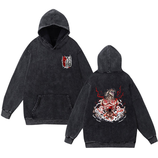 Vintage Attack on Titan Cotton Hoodie