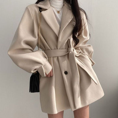 Women’s Chic Mid-Length Woolen Coat