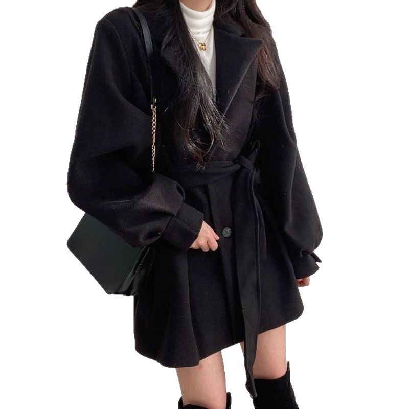 Women’s Chic Mid-Length Woolen Coat