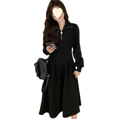Women’s Plus Size Waffle Knit Waist-Cinching Dress